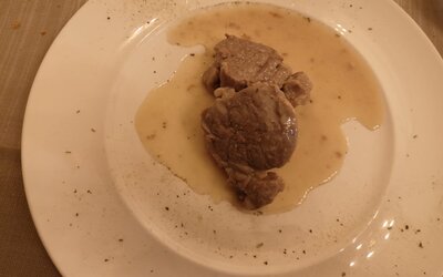 Filetto al pepe verde, piatto di carne della Quarenga